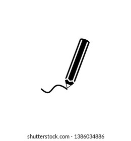 pencil icon on white background, vector symbol - Vector