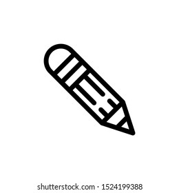 Pencil icon on white background vector illustration for website, mobile application, presentation, infographic, Pen concept sign