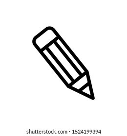 Pencil icon on white background vector illustration for website, mobile application, presentation, infographic, Pen concept sign