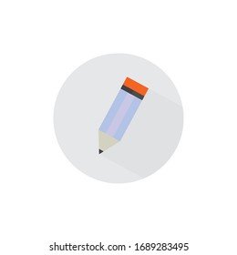 Pencil icon on a white background, vector illustration
