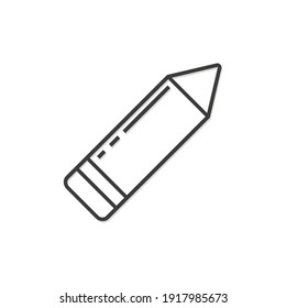 Icono de lápiz sobre fondo blanco. Ilustración vectorial