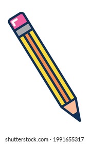 pencil icon on white background