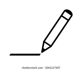 pencil icon on white background