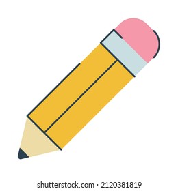 pencil icon on white background