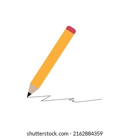 Pencil icon on white background. Vector illustration