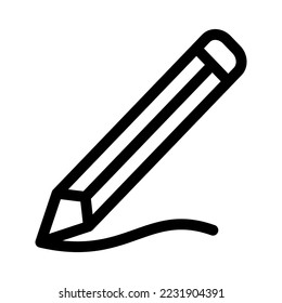 pencil icon on white background