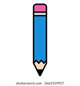 Icono de lápiz sobre fondo blanco, símbolo de Vector - Vector