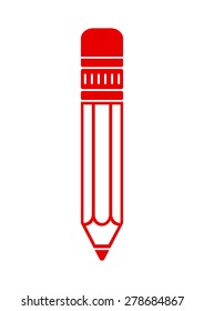 Pencil icon on white background