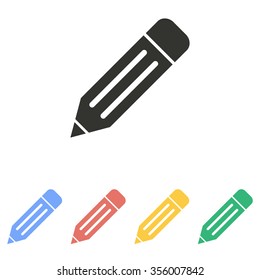 Pencil  icon  on white background. Vector illustration.