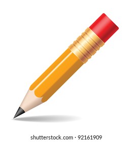 pencil icon on white background