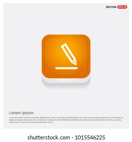 Pencil icon Orange Abstract Web Button