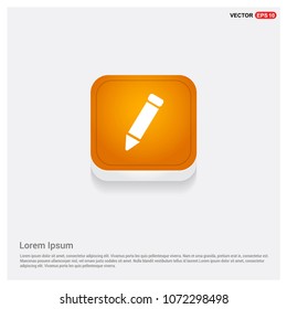 Pencil icon Orange Abstract Web Button