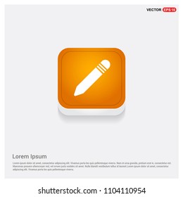 Pencil icon Orange Abstract Web Button