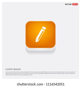 Pencil icon Orange Abstract Web Button - Free vector icon Pencil icon Orange Abstract Web Button - Free vector icon