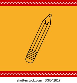 Pencil icon, outline