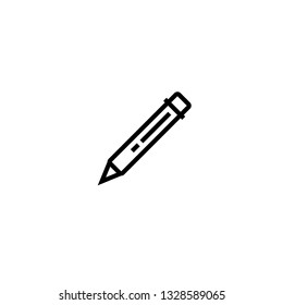 pencil icon, outline black style