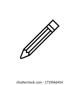 pencil icon outline design vector. isolated on white background