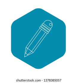 Pencil icon. Outline illustration of pencil vector icon for web