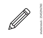 Pencil icon outline set sign