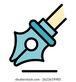Icono de lápiz. Esquema de lápiz Vector icono de color plano aislado