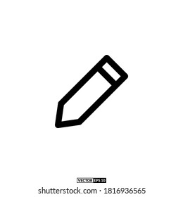 pencil icon outline vector design