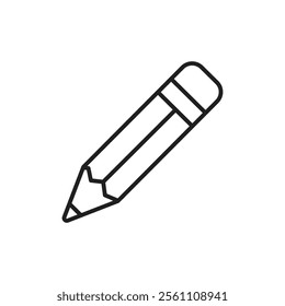 Pencil icon Outline vector line symbol