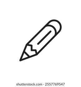 Pencil icon Outline vector for web ui