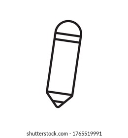 icono de lápiz sobre fondo blanco, estilo de línea, ilustración vectorial