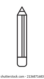 pencil icon over white background