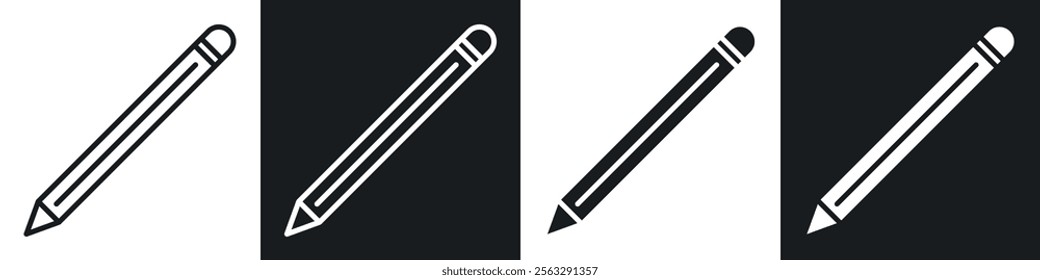 Pencil icon pack for app and website ui designs.