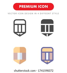 paquete de iconos de lápiz aislado en fondo blanco. para el diseño de su sitio web, logotipo, aplicación, interfaz de usuario. Ilustración gráfica vectorial y trazo editable. EPS 10.