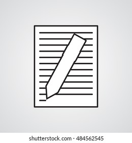 The pencil icon with paper.