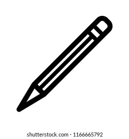 Pencil icon as a part of stationery. EPS 10.