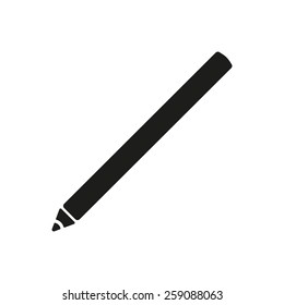 The pencil icon. Pen symbol. Flat Vector illustration