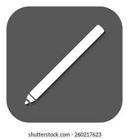 The pencil icon. Pen symbol. Flat Vector illustration. Button