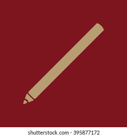 The pencil icon. Pen symbol. Flat Vector illustration