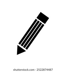 Icono de lápiz perfecto para escribir y temas educativos.
