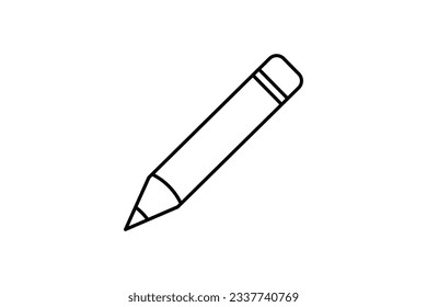 Pencil icon. Icon related to stationery. line icon style. Simple vector design editable