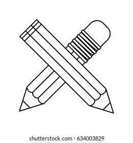 Pencil icon. School education learning and knowledge theme. Isolated design. Vector illustration