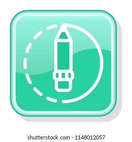 Pencil Icon. School Stationery. Education Supplies concept. Editable stroke flat icons. Simple thin line art logo. Web app button. Vector illustration. 