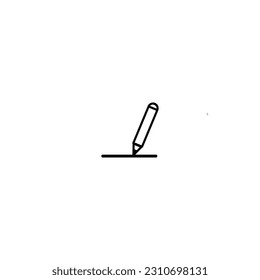 pencil icon school stationery or office editable stroke