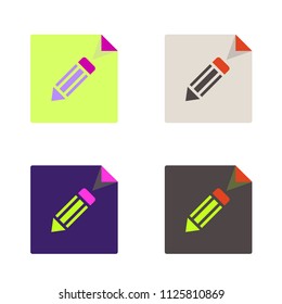 Pencil icon set