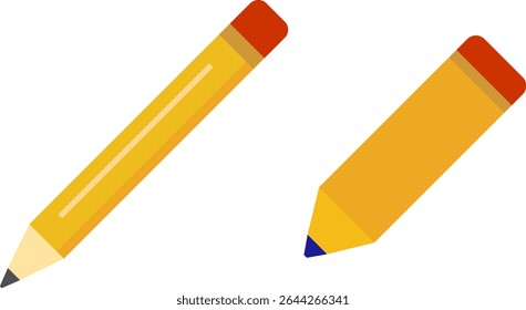 pencil icon set. concept icon of stationery. Writing and Drawing Icons. Educational equipment sign
