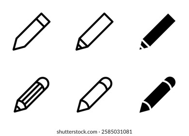pencil icon set design template