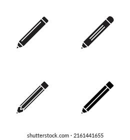 Icono de lápiz conjunto ilustrador vectorial de diseño