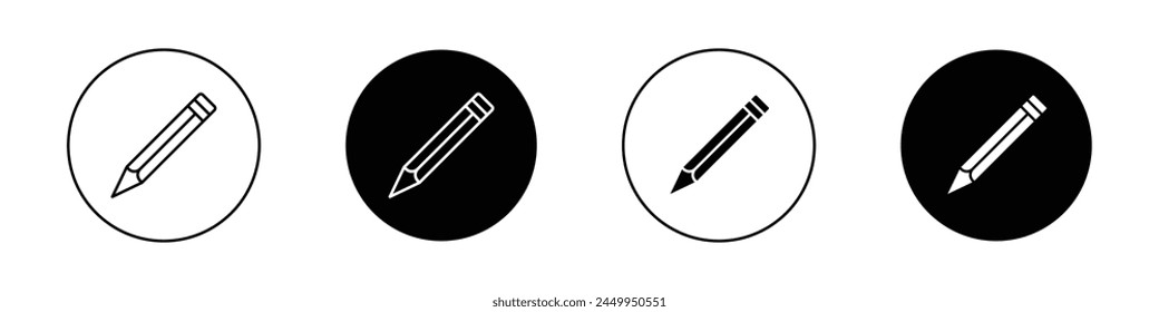 Conjunto de iconos de lápiz. dibuje o edite el símbolo del Vector.