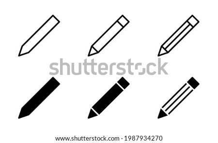 Pencil icon set. Edit sign symbol vector