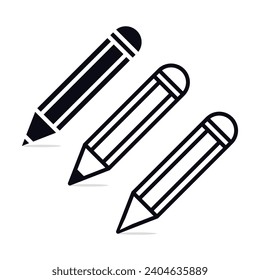 Pencil icon set. Edit icon vector. Pencil Write icon symbol illustration