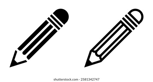 Pencil icon set. flat illustration of vector icon on white background