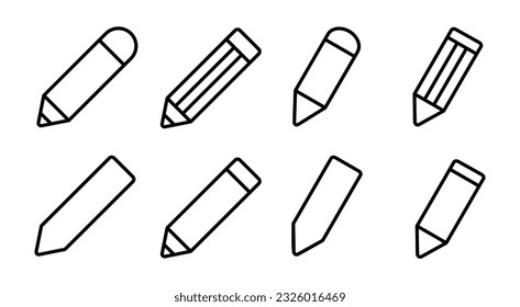 Pencil icon set illustration. pen sign and symbol. edit icon vector